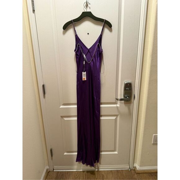 Astr the Label Women Kathleen Midi slip dress in purple size S NWT - Picture 5 of 6